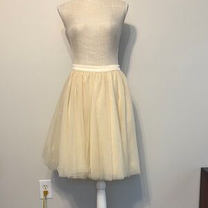 Elegant Cream Tulle Skirt